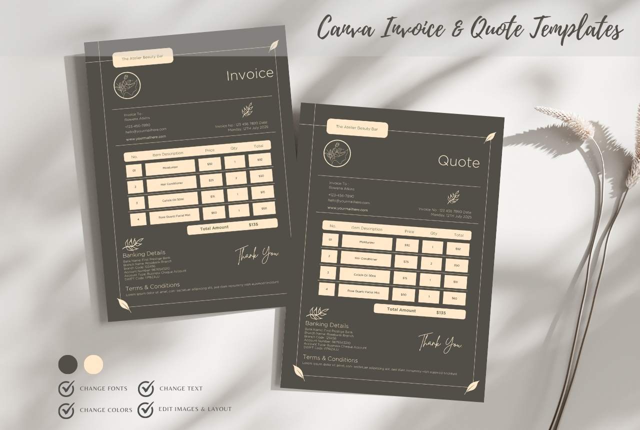 The Best Invoice Templates in Canva for Small Businesses (+ Pro Customization Tips!)